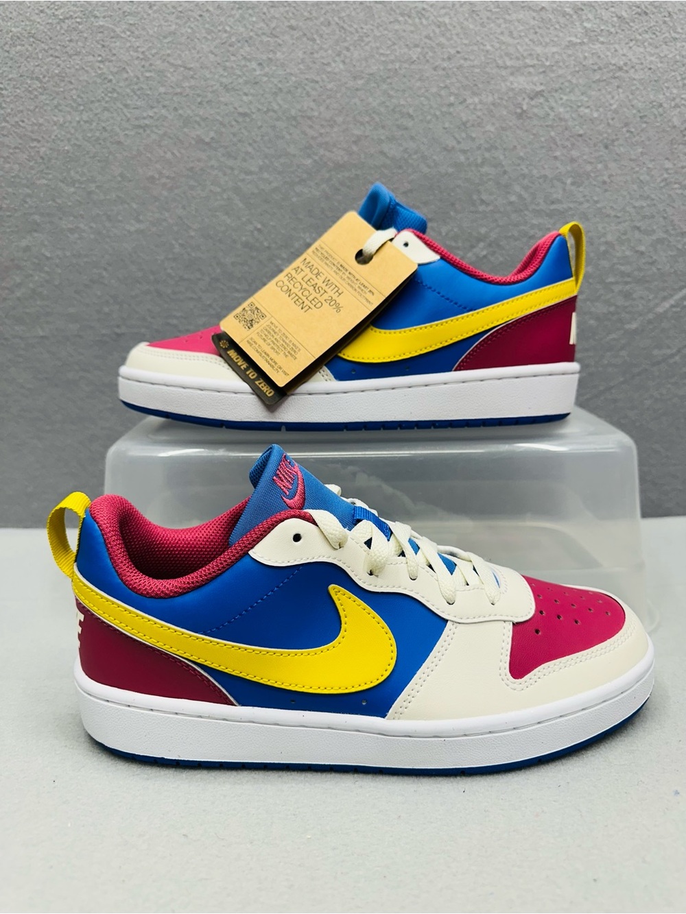 Nike Court Borough Low Recraft BG Sweet Beet Comet Blue GS Size 6Y IM2181-633NIB
